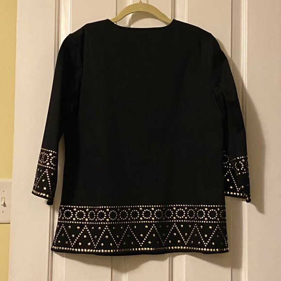 NEW Linnea by Louis Dell' Olio Dressy Black Decorated Cardi Jacket, Small NWT - Picture 3 of 14